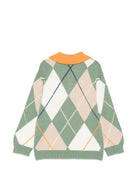 Maglione per bambino Fendi Kids multicolore con logo frontale JMG167 AJ8X F1V3S FENDI KIDS 
