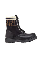 Stivali per bambina Fendi Kids neri con motivo FF JMR329 A8CU F17SD FENDI KIDS 