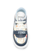 Sneakers per bambini Fendi Kids blu con inserti con motivo FF JMR475 AY2W F1XI8 FENDI KIDS 