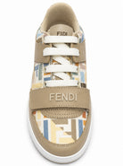 Sneakers per bambini Fendi Kids beige con dettaglio logo FF JMR476 AY2W F1XI6 FENDI KIDS 