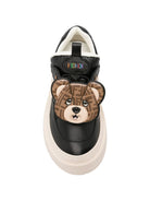 Sneakers per bambino Fendi Kids nera Fendi Bear con applicazione JMR574 AY2Q F1XI2 FENDI KIDS 