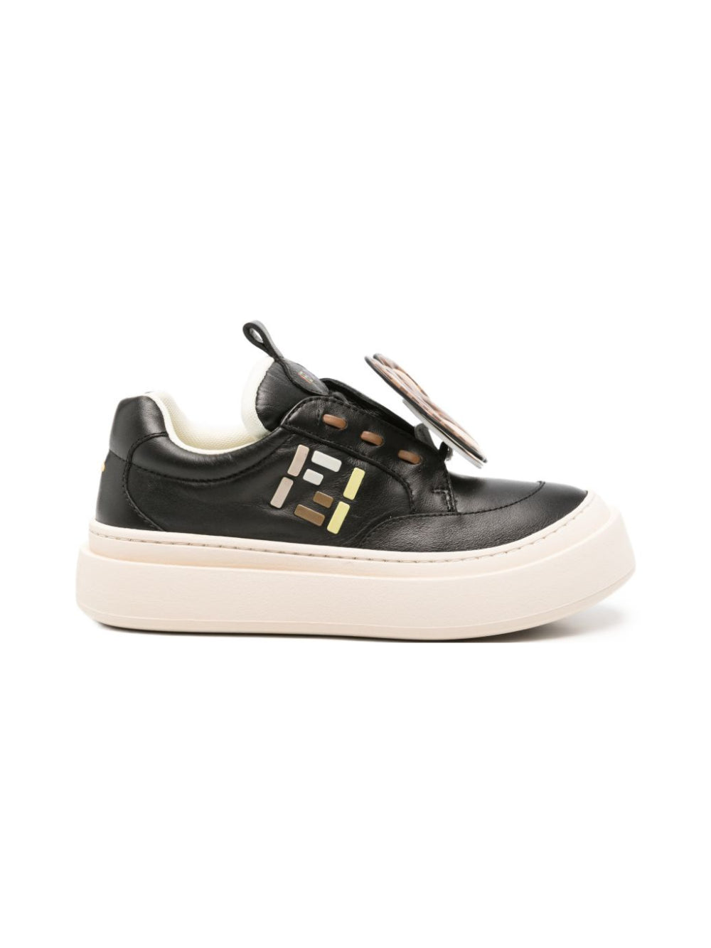 Sneakers per bambino Fendi Kids nera Fendi Bear con applicazione JMR574 AY2Q F1XI2 FENDI KIDS 