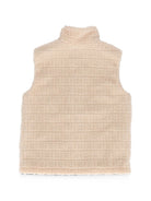 Gilet per bambino Fendi Kids beige con motivo logo FF all-over JUA279 AY8J F0WC4 FENDI KIDS 