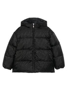 Giacca trapuntata per bambino Fendi Kids nera con logo FF JUA282 AJ8U F0GME FENDI KIDS 