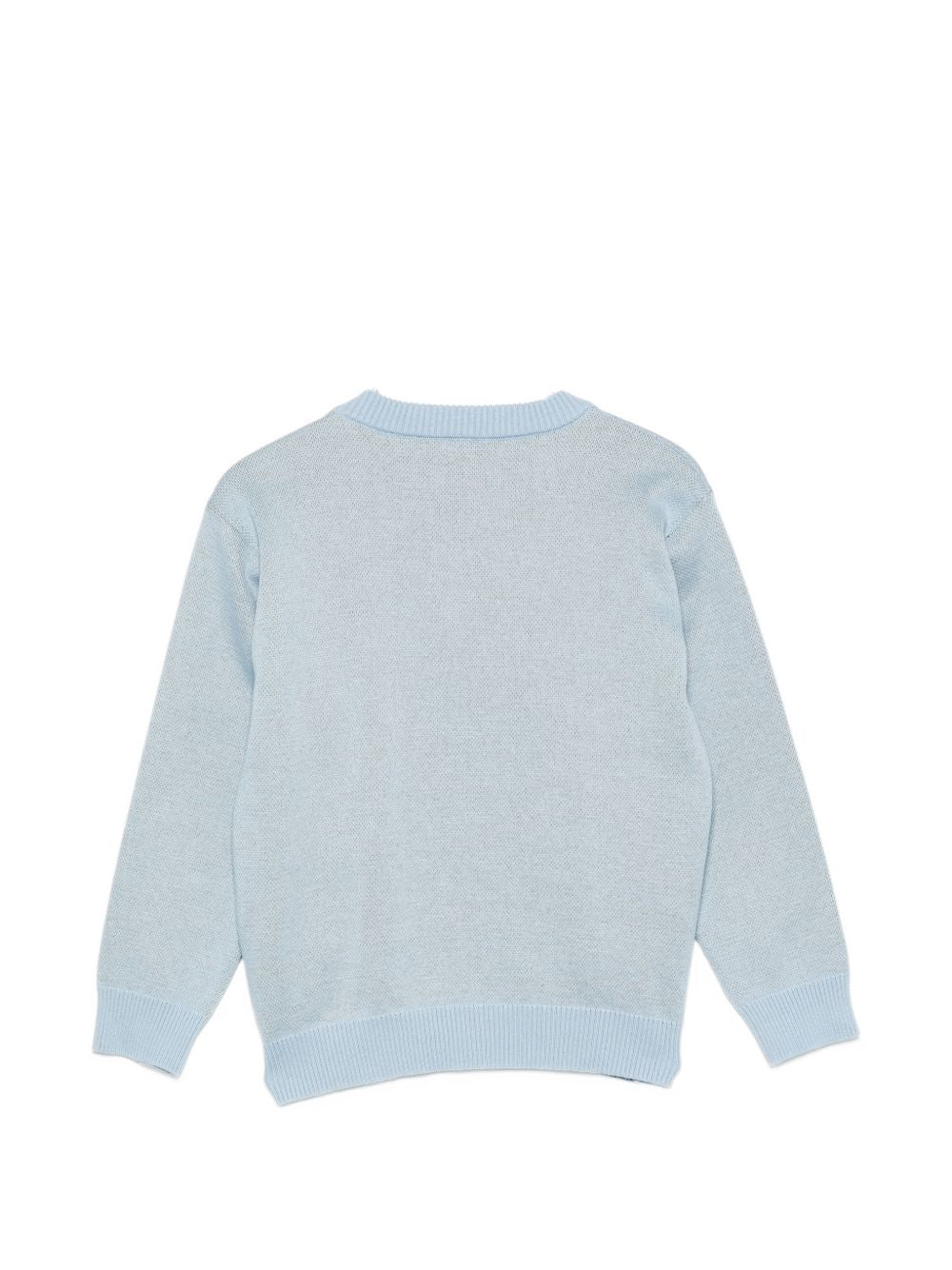Maglione per bambino Fendi Kids azzurro con dettagli ricamati JUG222 AIXP F1V3R FENDI KIDS 