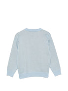 Maglione per bambino Fendi Kids azzurro con dettagli ricamati JUG222 AIXP F1V3R FENDI KIDS 