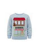 Maglione per bambino Fendi Kids azzurro con dettagli ricamati JUG222 AIXP F1V3R FENDI KIDS 