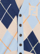 Maglione per bambino Fendi Kids multicolore con motivo argyle JUG223 AJ8X F1I11 FENDI KIDS 