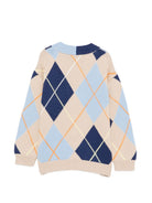 Maglione per bambino Fendi Kids multicolore con motivo argyle JUG223 AJ8X F1I11 FENDI KIDS 