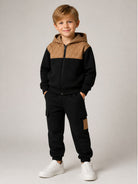 Felpa per bambino Fendi Kids nera con dettagli monogramma FF JUH106 5V0 F13IV FENDI KIDS 