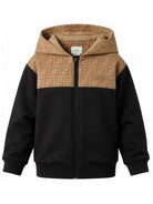 Felpa per bambino Fendi Kids nera con dettagli monogramma FF JUH106 5V0 F13IV FENDI KIDS 