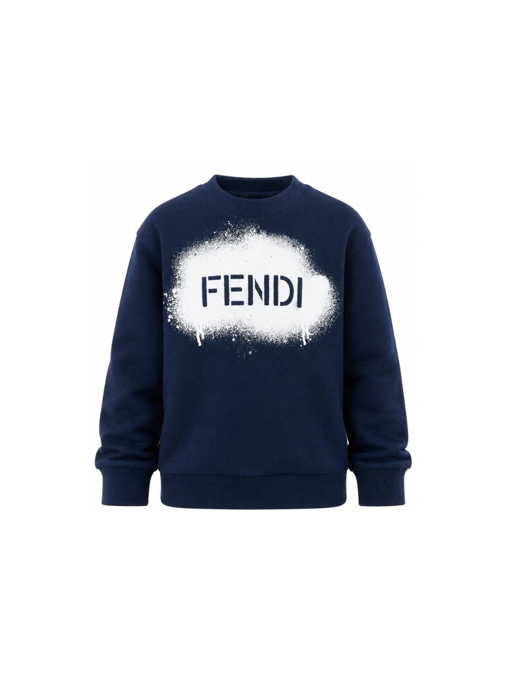 Felpa per bambino Fendi Kids blu con stampa grafica sul davanti JUH118 5V0 F1PMC FENDI KIDS 