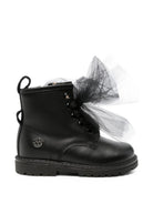 Stivali per bambina Florens Kids neri con fiocco in tulle E1739 12V NERO FLORENS KIDS 