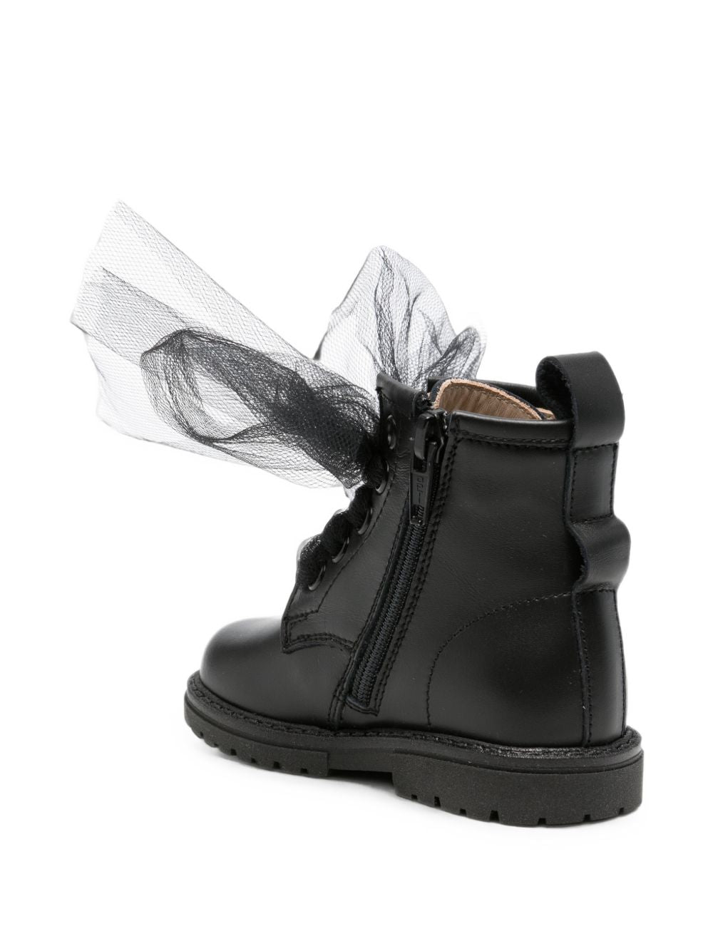 Stivali per bambina Florens Kids neri con fiocco in tulle E1739 12V NERO FLORENS KIDS 