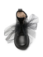 Stivali per bambina Florens Kids neri con fiocco in tulle E1739 12V NERO FLORENS KIDS 