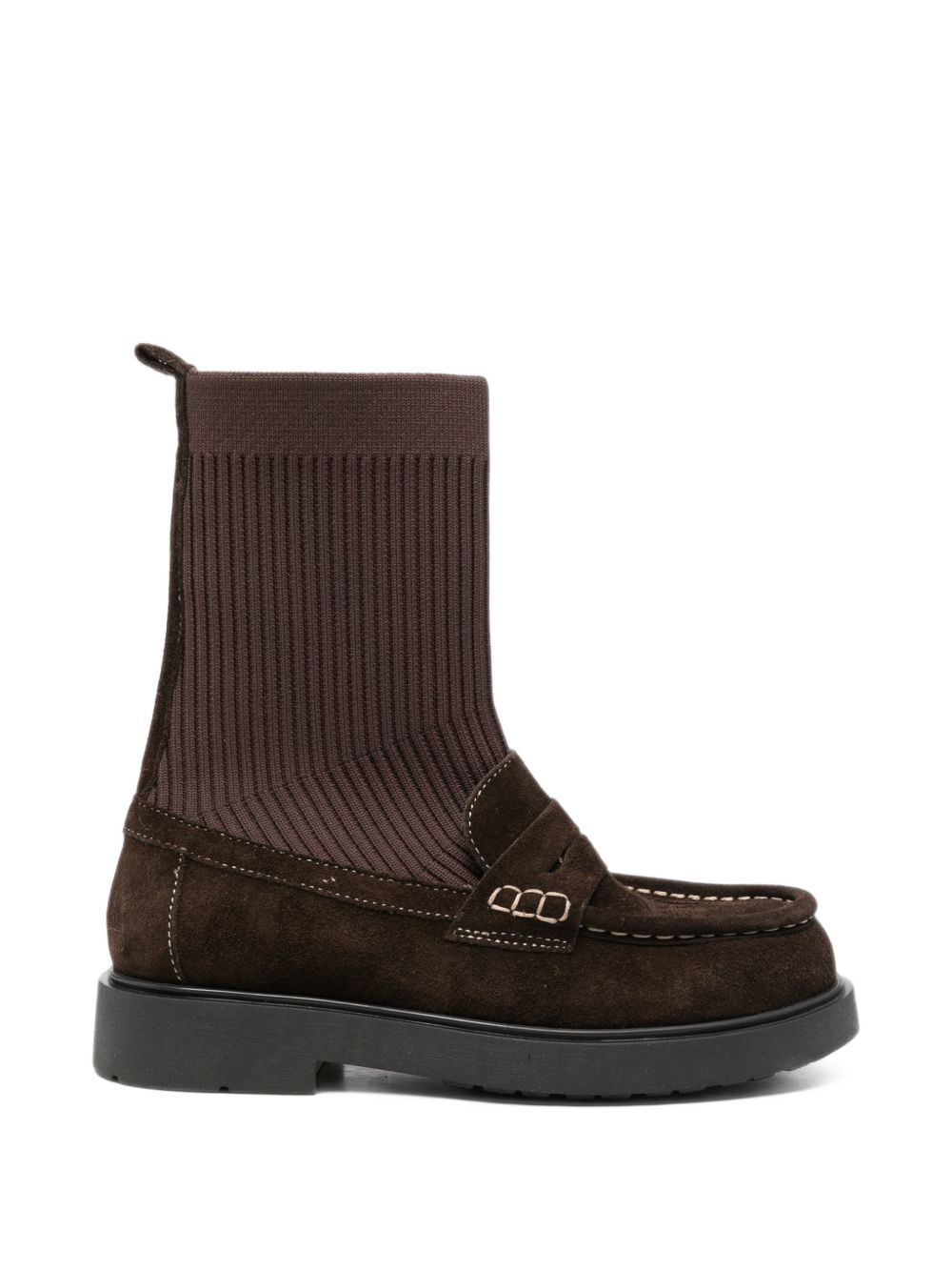 Stivali per bambina Florens Kids marrone con calzino alla caviglia in camoscio F2454 CAM T.MORO FLORENS KIDS 