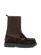 Stivali per bambina Florens Kids marrone con calzino alla caviglia in camoscio F2454 CAM T.MORO FLORENS KIDS 