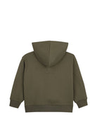 Felpa per bambino Givenchy Kids verde con logo ricamato e zip H31273 653 GIVENCHY KIDS 