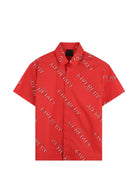 Completo camicia e shorts per bambino Givenchy Kids rosso con stampa logo H31277 991 GIVENCHY KIDS 