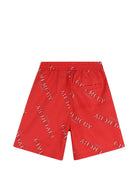 Completo camicia e shorts per bambino Givenchy Kids rosso con stampa logo H31277 991 GIVENCHY KIDS 