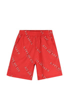 Completo camicia e shorts per bambino Givenchy Kids rosso con stampa logo H31277 991 GIVENCHY KIDS 