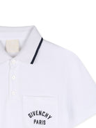 Polo per bambino Givenchy Kids bianca a maniche corte con logo H31278 10P GIVENCHY KIDS 