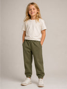 Pantatuta per bambino Givenchy Kids verde cachi con logo ricamato H31279 653 GIVENCHY KIDS 