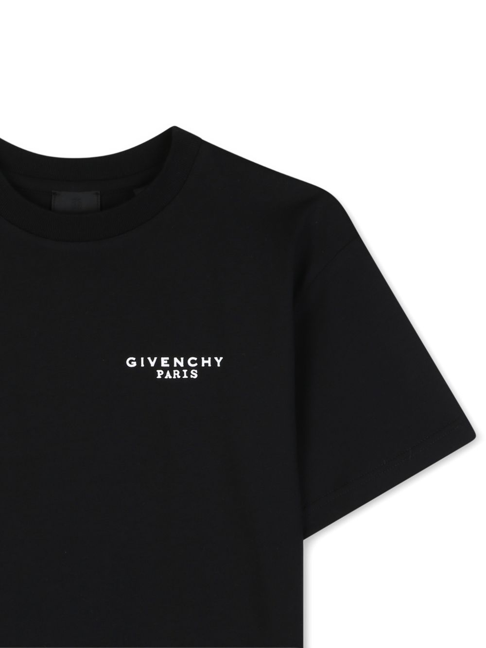 T-shirt per bambino Givenchy Kids nera con dettaglio logo sul petto H31280 09B GIVENCHY KIDS 