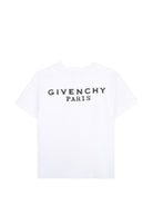 T-shirt per bambino Givenchy Kids bianca con dettaglio logo sul petto H31280 10P GIVENCHY KIDS 