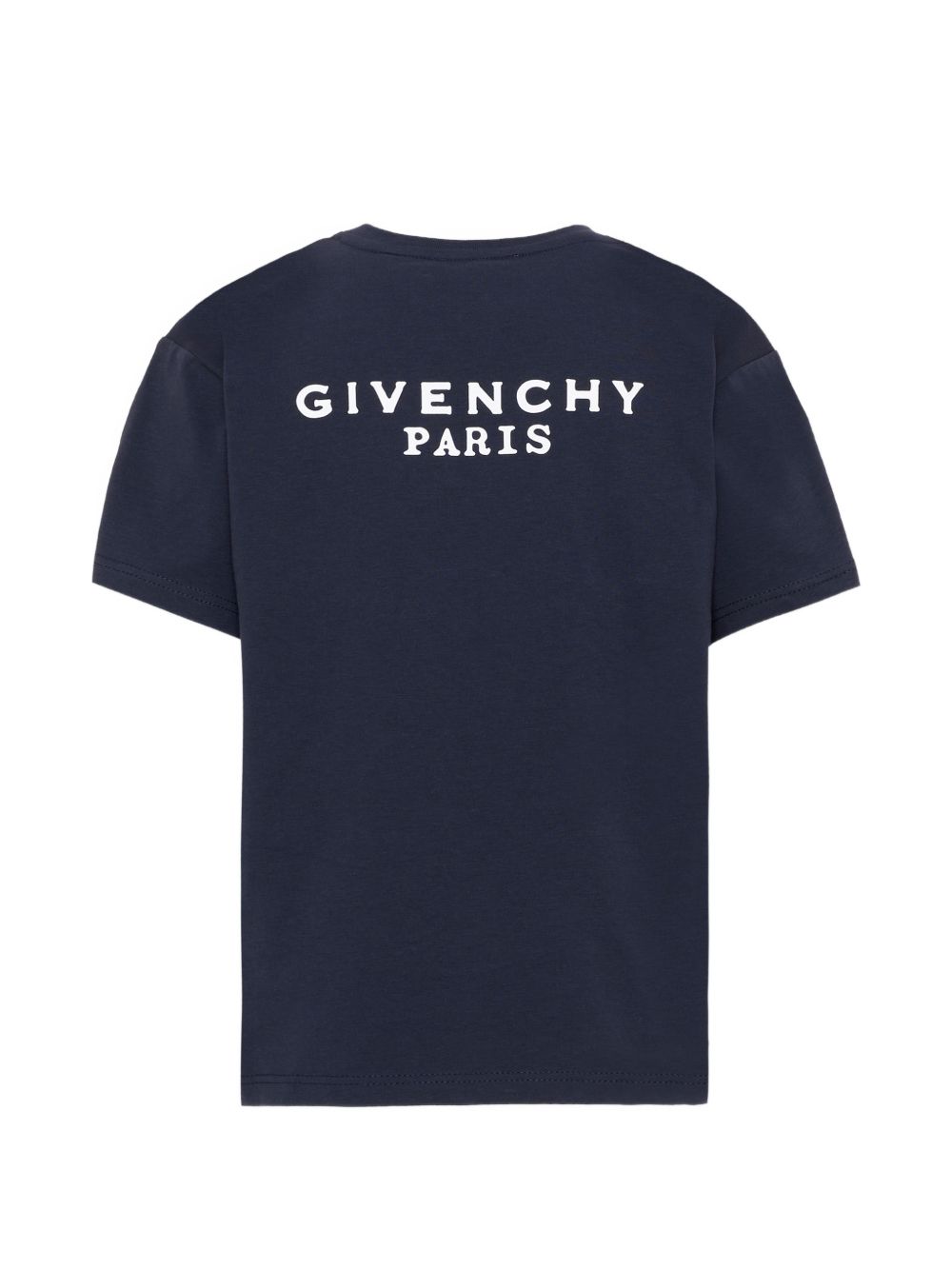 T-shirt per bambino Givenchy Kids blu navy con stampa logo sul petto H31280 853 GIVENCHY KIDS 