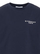 T-shirt per bambino Givenchy Kids blu navy con stampa logo sul petto H31280 853 GIVENCHY KIDS 