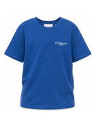 T-shirt per bambini Givenchy Kids blu con logo sul petto H31280 865 GIVENCHY KIDS 