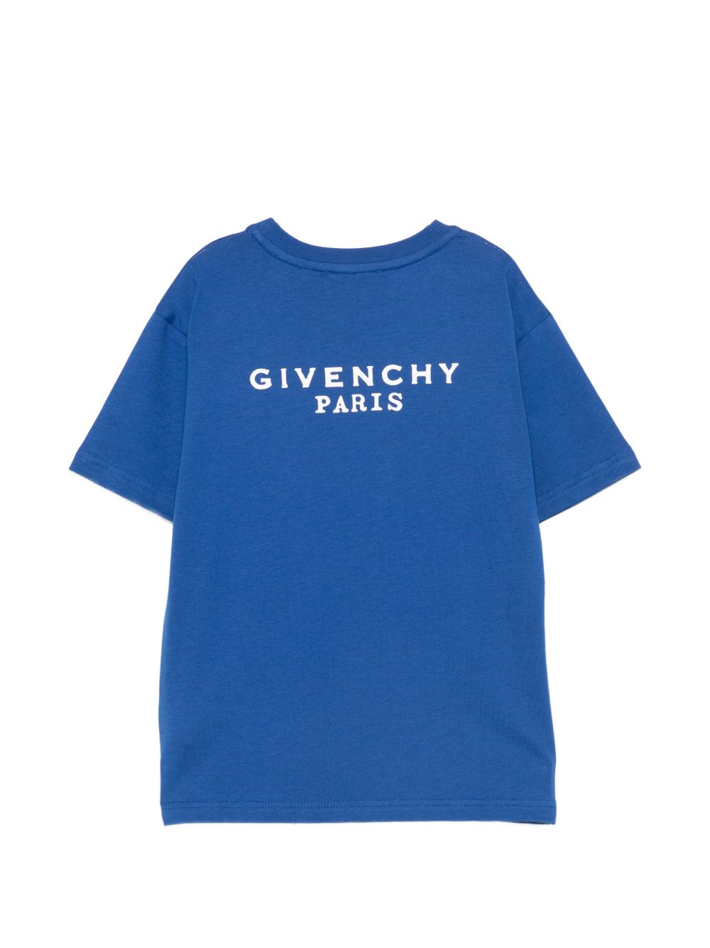T-shirt per bambini Givenchy Kids blu con logo sul petto H31280 865 GIVENCHY KIDS 