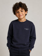 Felpa per bambino Givenchy Kids blu con dettaglio logo H31282 853 GIVENCHY KIDS 