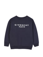 Felpa per bambino Givenchy Kids blu con dettaglio logo H31282 853 GIVENCHY KIDS 