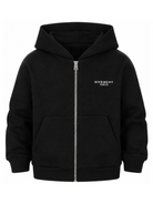 Felpa per bambino Givenchy Kids nera con stampa logo sul davanti H31285 09B GIVENCHY KIDS 