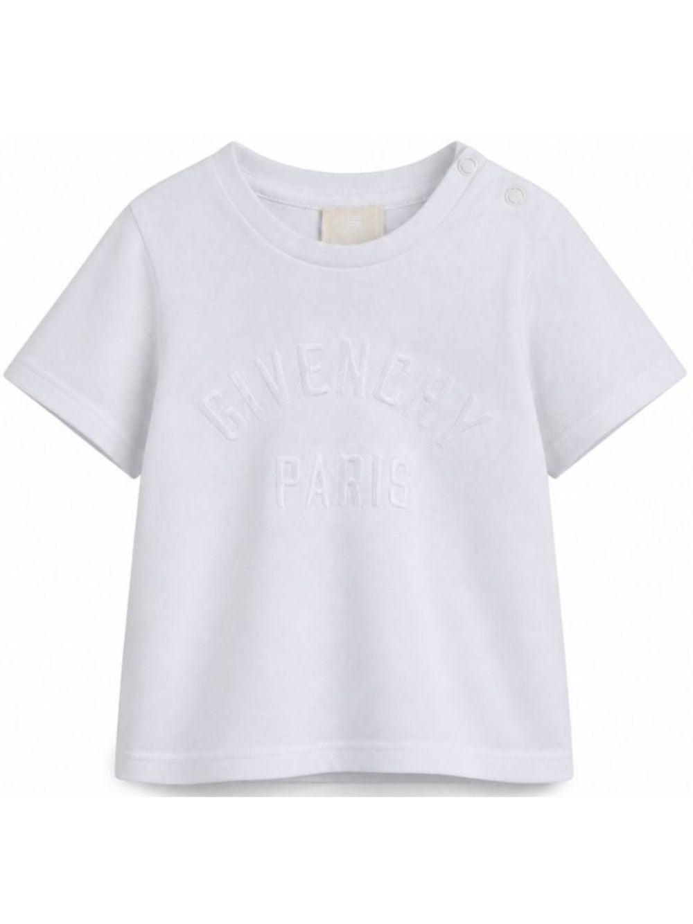 T-shirt per neonati Givenchy Kids bianca con dettaglio logo H31286 10P GIVENCHY KIDS 