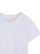 T-shirt per neonati Givenchy Kids bianca con dettaglio logo H31286 10P GIVENCHY KIDS 