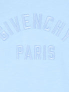 T-shirt per neonato Givenchy Kids azzurra con logo ricamato sul davanti H31286 789 GIVENCHY KIDS 