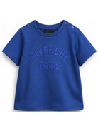 T-shirt per neonati Givenchy Kids blu con dettaglio logo H31286 865 GIVENCHY KIDS 