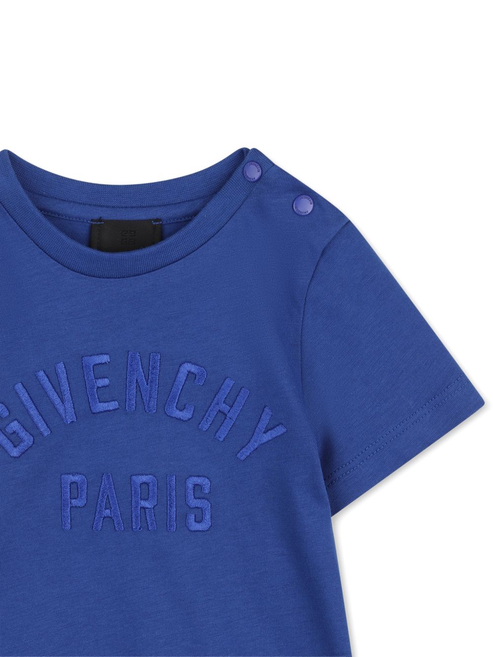 T-shirt per neonati Givenchy Kids blu con dettaglio logo H31286 865 GIVENCHY KIDS 