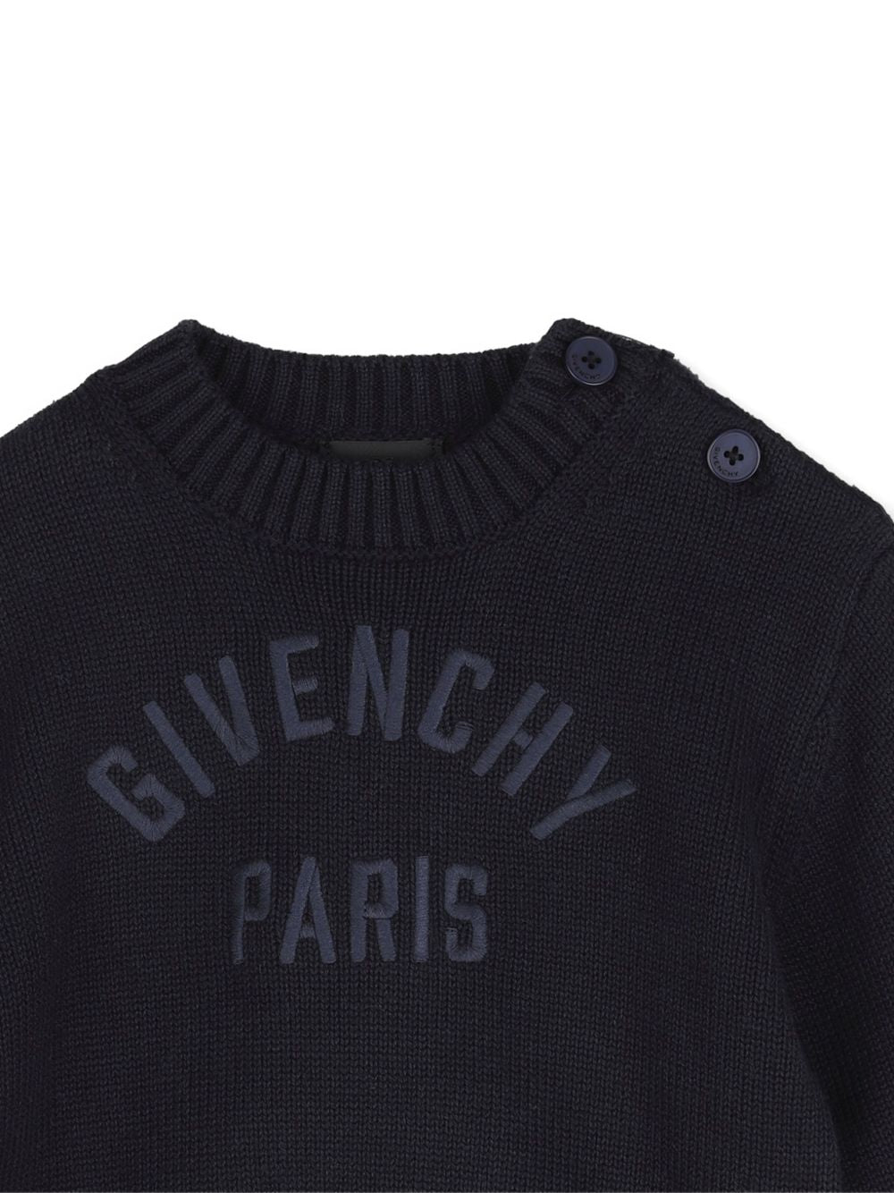 Maglione per neonato Givenchy Kids blu con ricamo logo H31294 853 GIVENCHY KIDS 