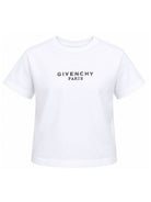 T-shirt per bambina Givenchy Kids bianca con stampa logo sul davanti H31315 10P GIVENCHY KIDS 