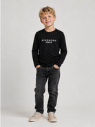 T-shirt per bambino Givenchy Kids nero con stampa logo sul davanti H31321 09B GIVENCHY KIDS 