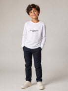 T-shirt per bambino Givenchy Kids bianca con stampa logo sul davanti H31321 10P GIVENCHY KIDS 