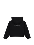 Felpa per bambina Givenchy Kids nera con stampa logo sul davanti H31327 09B GIVENCHY KIDS 