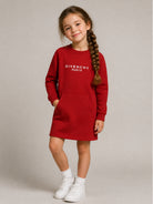 Abito per bambina Givenchy Kids rosso con dettaglio logo H31331 96D GIVENCHY KIDS 