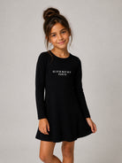Abito per bambina Givenchy Kids nero con dettaglio logo H31332 09B GIVENCHY KIDS 