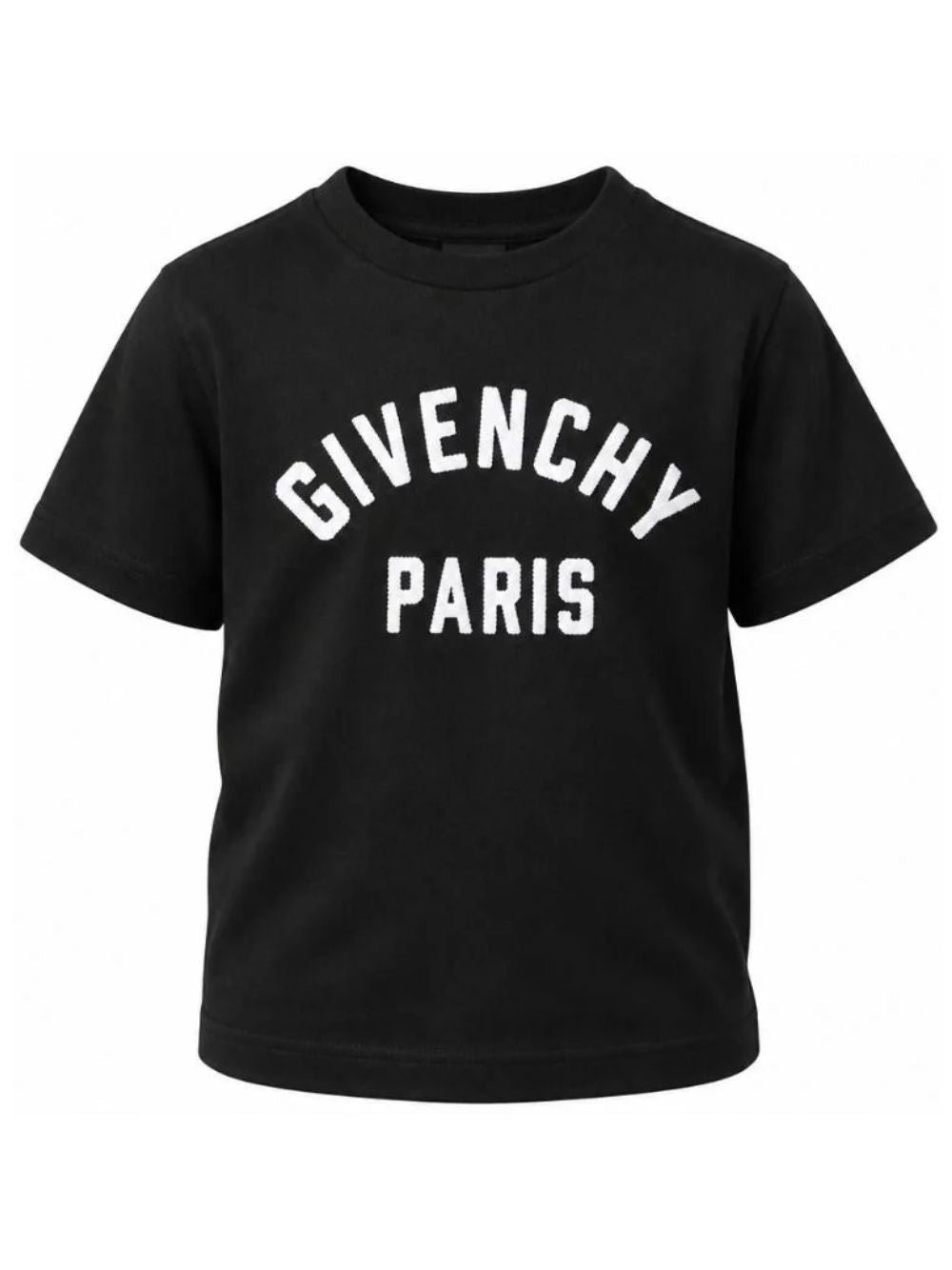 T-shirt per bambini Givenchy Kids nera con stampa logo sul davanti H31345 09B GIVENCHY KIDS 