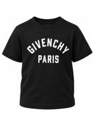T-shirt per bambini Givenchy Kids nera con stampa logo sul davanti H31345 09B GIVENCHY KIDS 